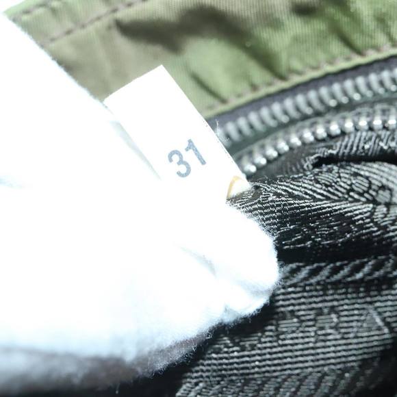 PRADA Shoulder Bag Nylon Khaki Silver Auth yk15095 - Picture 12 of 16